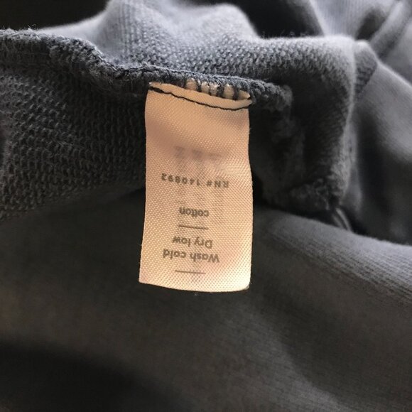 MARINE LAYER - WOMEN'S SMALL - BLUE LONG SLEEVE MOCK COLLAR COTTON TOP SHIRT - Picture 8 of 8